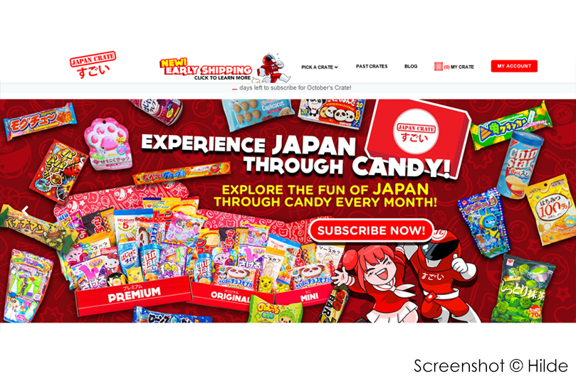 Referral to Japan Crate for random boxes of snacks from Japan