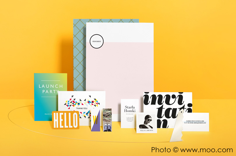 Sample of Moo print products